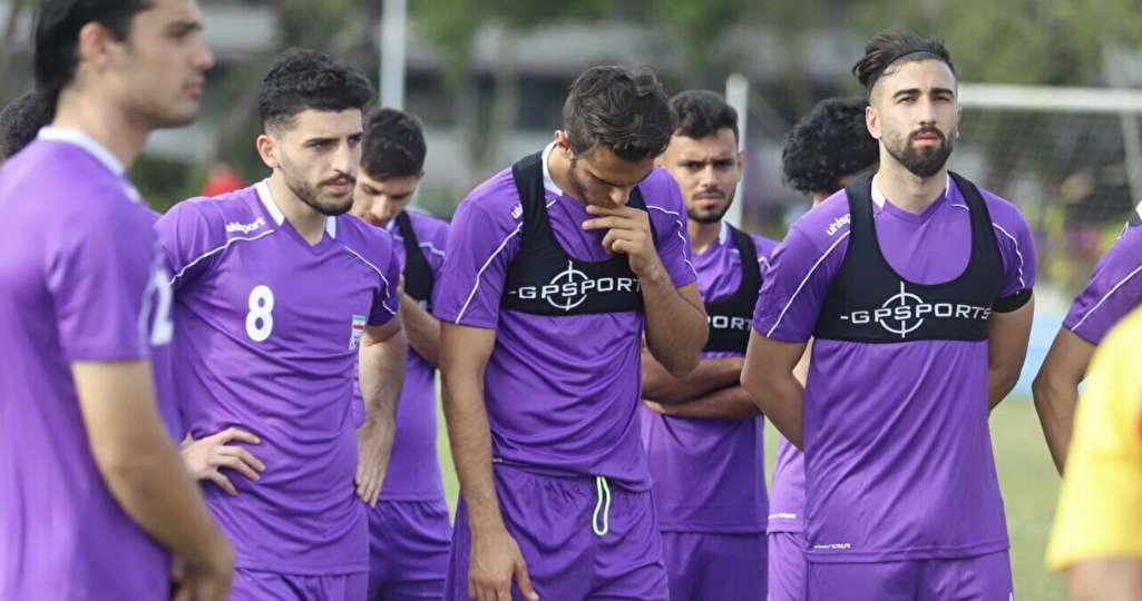 اداى احترام اعضاى تيم اميد به سردار شهيد قاسم سليمانى