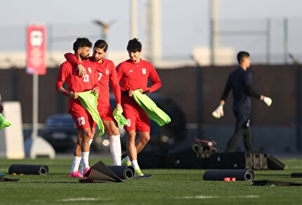 تصاویری از آخرین تمرین تیم ملی پیش از بازی با قطر