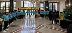 برگزاری مراسم بدرقه تیم ملی فوتبال بانوان در مشهد مقدس