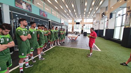 تمرین صبحگاهی تیم ملی امید در 