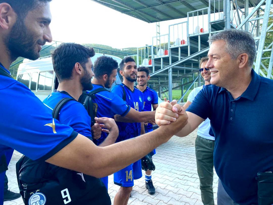 ديدار اسكوچيچ با سرمربى و بازيكنان استقلال