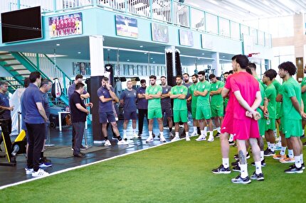تمرین ریکاوری ملی‌پوشان در روز نخست اردو