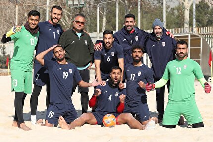 برگزاری مسابقه درون تیمی ساحلی بازان