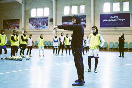 تمرین تیم ملی فوتسال بانوان در اردوی انتخابی زیر نظر شهرزاد مظفر