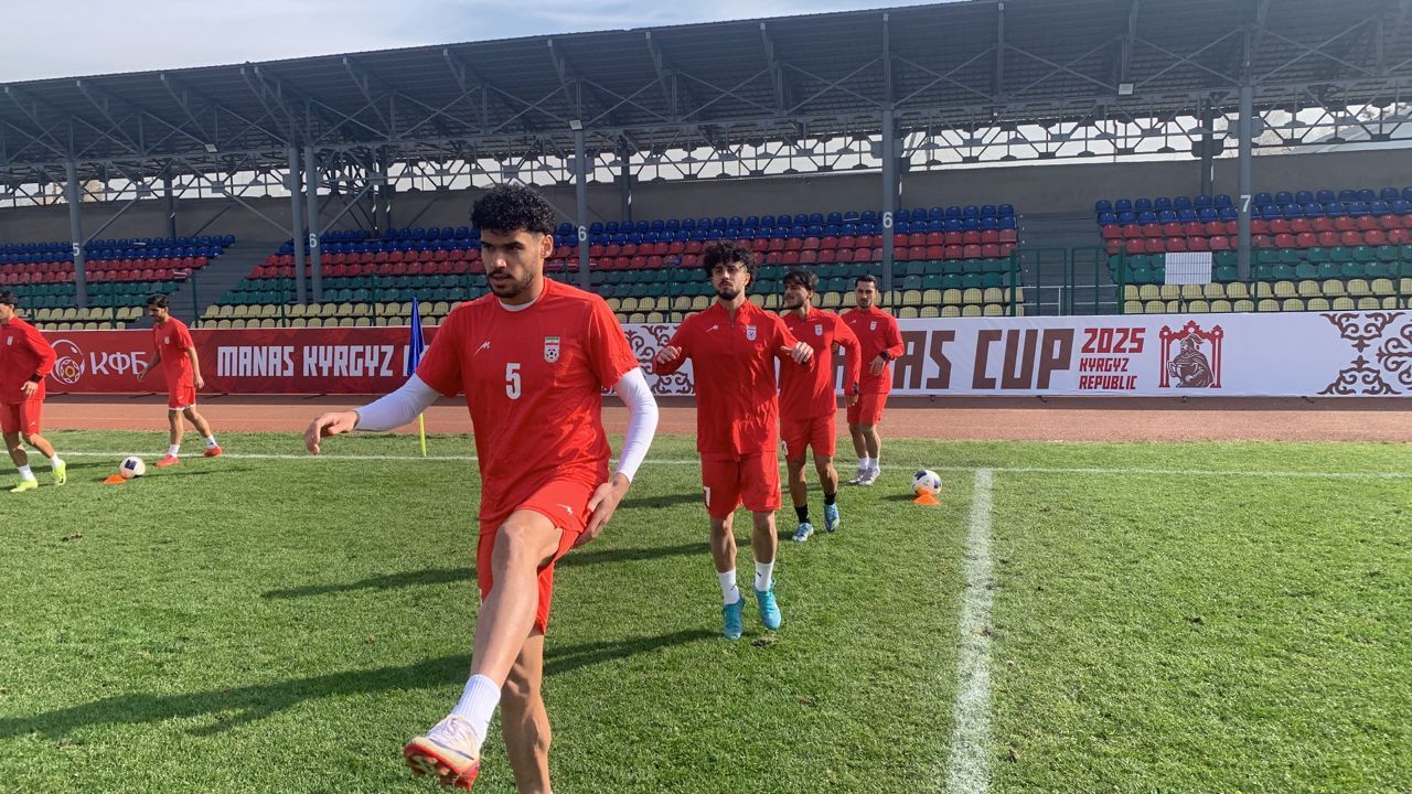 برگزاری تمرین امیدها در ورزشگاه اصلی تورنمنت ماناس